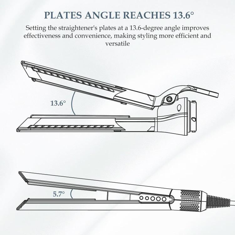 Straightening nozzle attachment diagram with angled plate design
