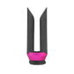 Hair straightening nozzle attachment with black double fins and pink base