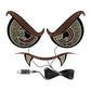 LED demon eye car ambient light set with glowing eye-ring pattern and connector cable