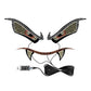 LED demon eye car ambient light set with two curved wing strips and central eye detail