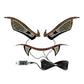 LED demon eye car ambient light set with orange-yellow LED border and eye-ring motifs