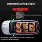 Car LED display ambient light retrofit wiring layout with USB port connector