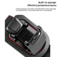 Car sun visor glasses holder showing padded insert and clip for glasses storage
