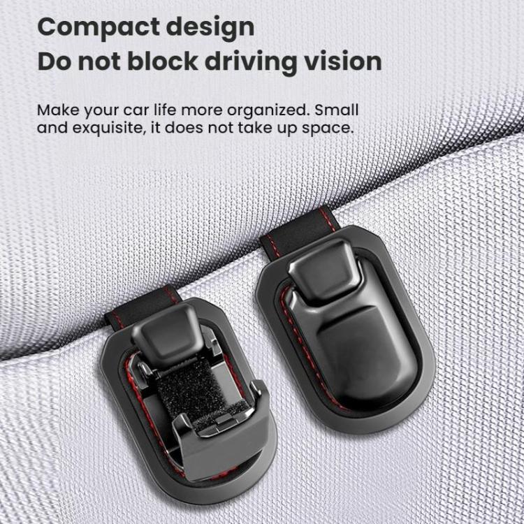 Pair of car sun visor glasses holders on a visor, compact clip storage design