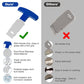 Pool plug removal tool with blue handle and sturdy stainless steel prying blade