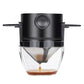 Portable Paperless Coffee Filter Cup Coffee Drip Filter Cone, White, Black, Black With Base, White With Base