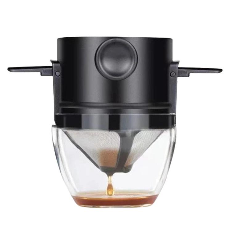 Portable Paperless Coffee Filter Cup Coffee Drip Filter Cone, White, Black, Black With Base, White With Base