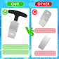 Pool plug removal tool with black handle and silver metal body