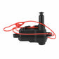 Black fuel cap release lock actuator module with red cable loop
