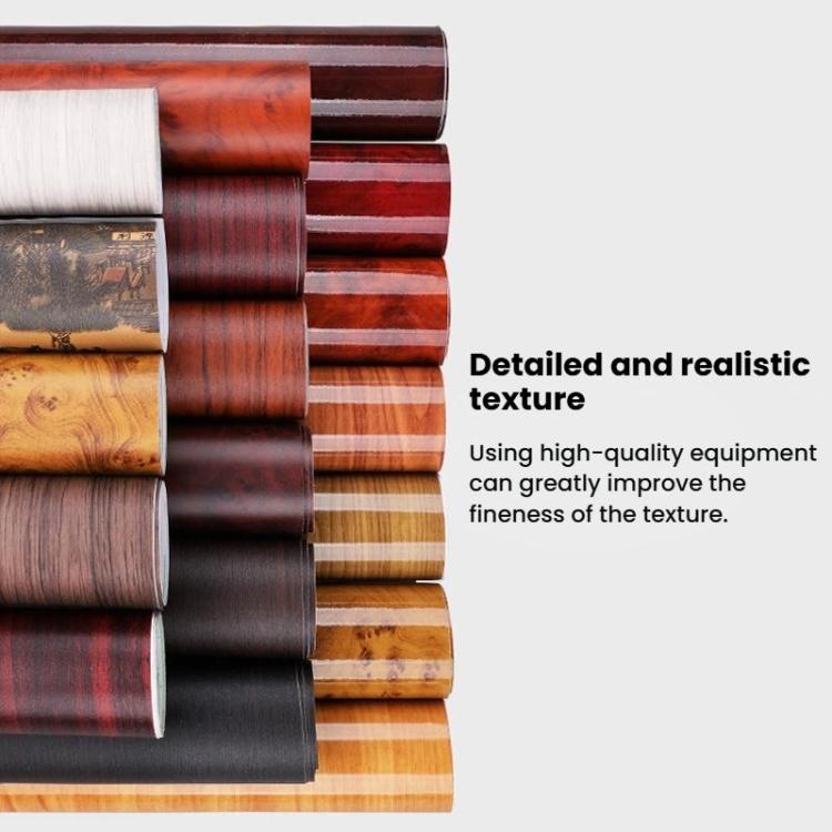 Assorted wood-grain car interior sticker rolls in multiple colors