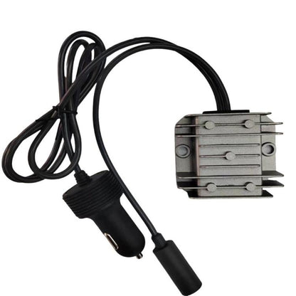 Car power converter module with cigarette lighter plug and attached power cable