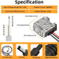Voltage booster converter with PVC-jacketed DC cord, DC plug, and waterproof gasket