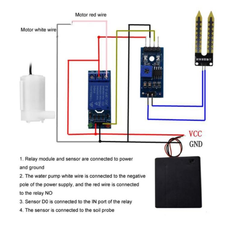DIY Soil Moisture Detection Automatic Watering Pump Irrigation Kit, 1-Way