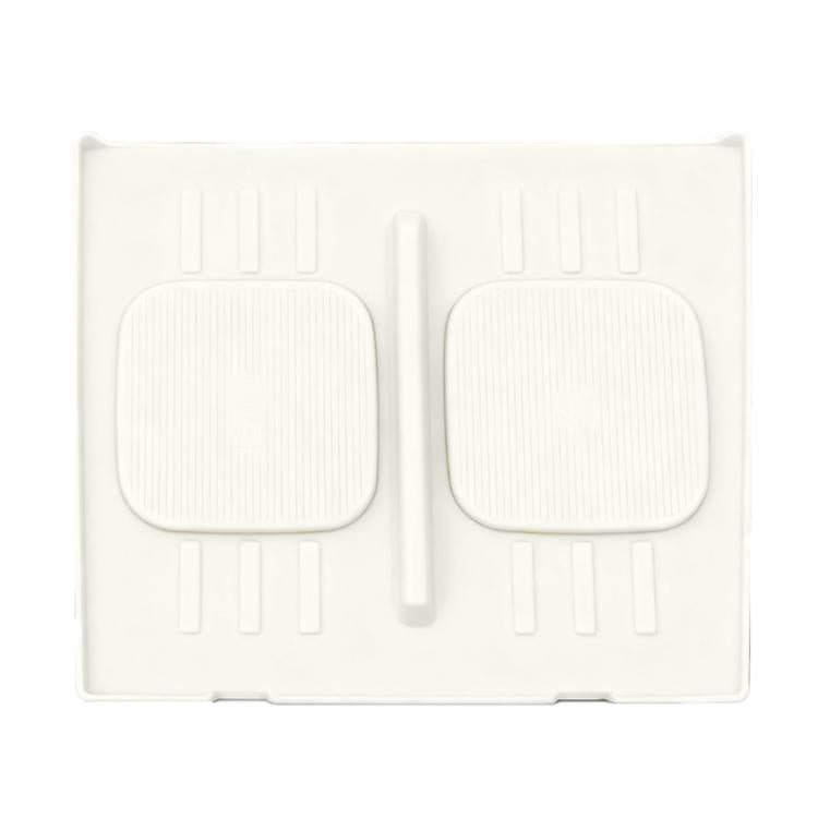 Beige silicone wireless charging mat with anti-slip dust-resistant design