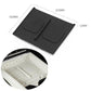 Black silicone charging mat with two square pads and central groove