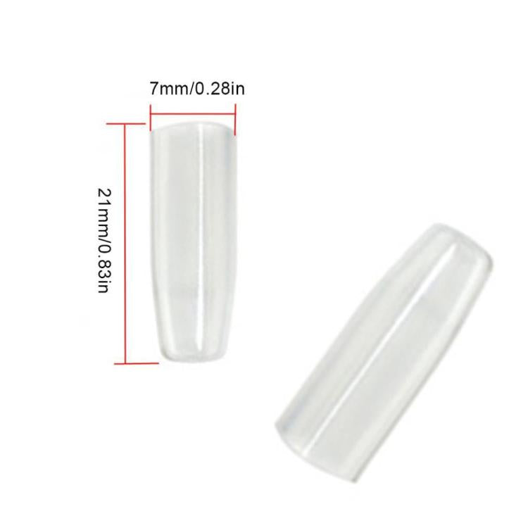 Single clear plastic breathalyzer mouthpiece, 7mm x 21mm dimensions