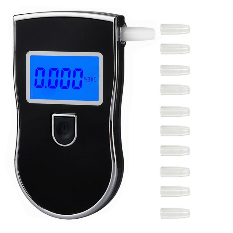 Clear plastic breathalyzer mouthpieces with multiple replacement tips