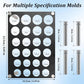 Chess mold stand board with multiple hole sizes, corner screws, and metal legs