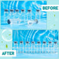 Refrigerator bottle organizer with eight circular slots for small bottles