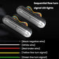 LED tail light with smoked lens and color-coded wire leads for turn signals