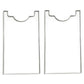 Acrylic sofa mattress baffle gasket, two white cutout pieces with curved top notch