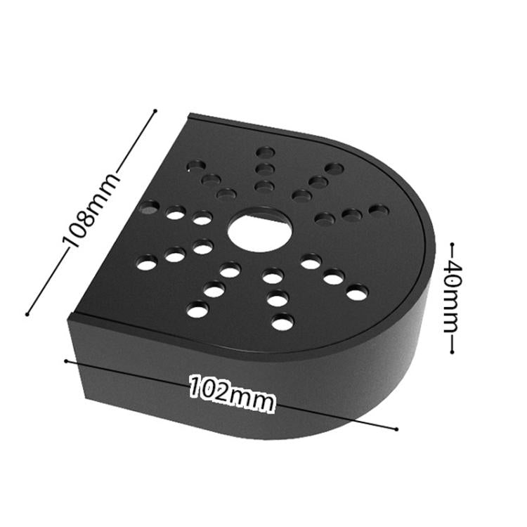 Extra-tall drip tray dimensions: 102mm length, 108mm width, 40mm height, perforated