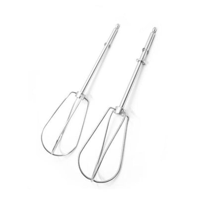 Stainless steel whisk attachment set (2) with double wire beaters