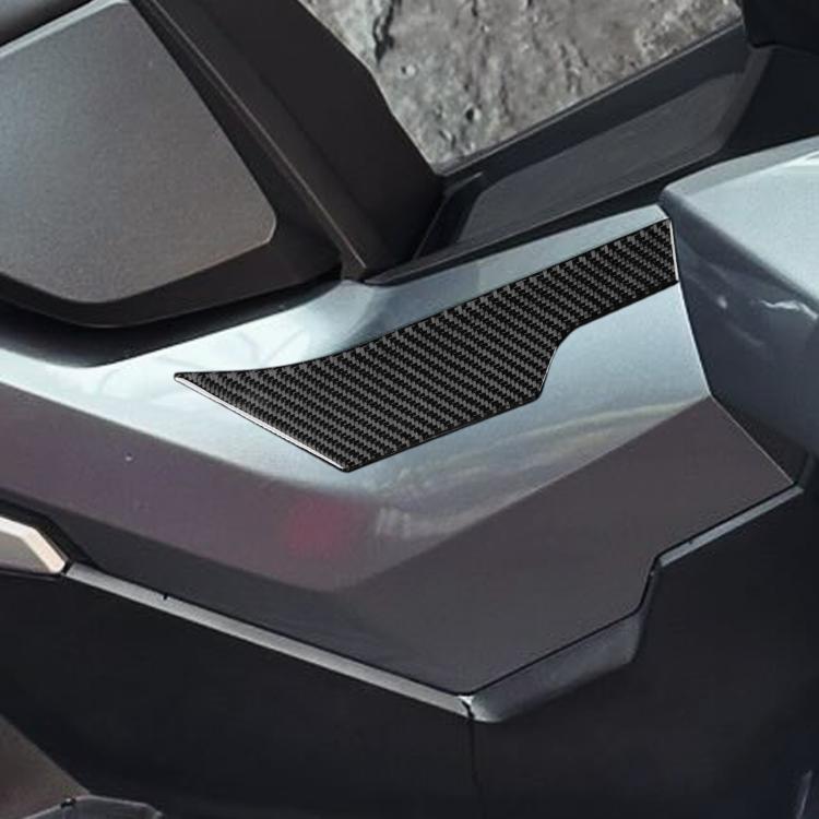 Black carbon-fiber side tunnel protection sticker for ADV350, single piece