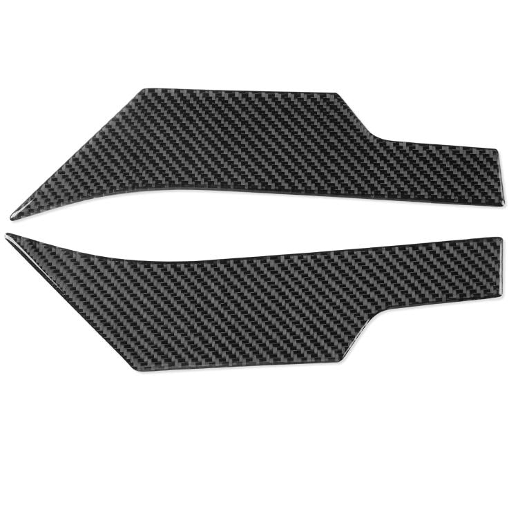 Black carbon-fiber side tunnel protection sticker set, two shaped pieces