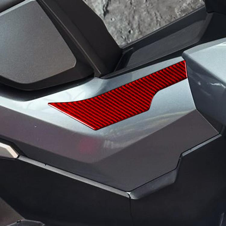 Red carbon-fiber side tunnel protection sticker for ADV350, single piece