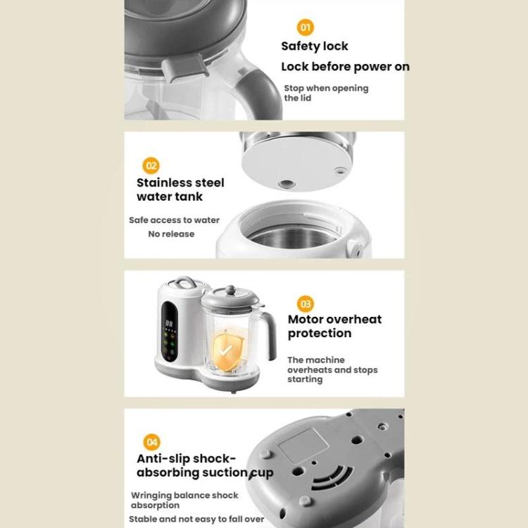 Multifunctional Baby Food Processor Fully Automatic Timer Blender, 110V US Plug, 220V EU Plug, 220V UK Plug