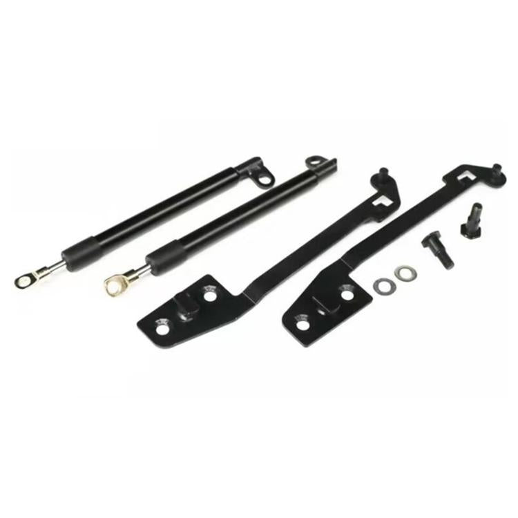 Tailgate hydraulic lever kit with black damper rod and mounting brackets