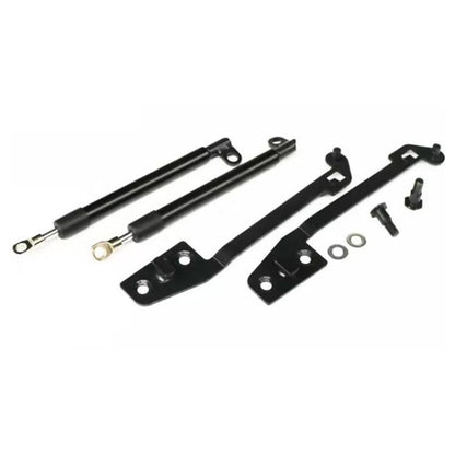 Tailgate hydraulic lever kit with black damper rod and mounting brackets
