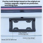 Black US license plate frame holder on car grille area with long mounting holes