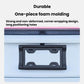 Black US license plate frame holder with one-piece foam molding and long positioning holes
