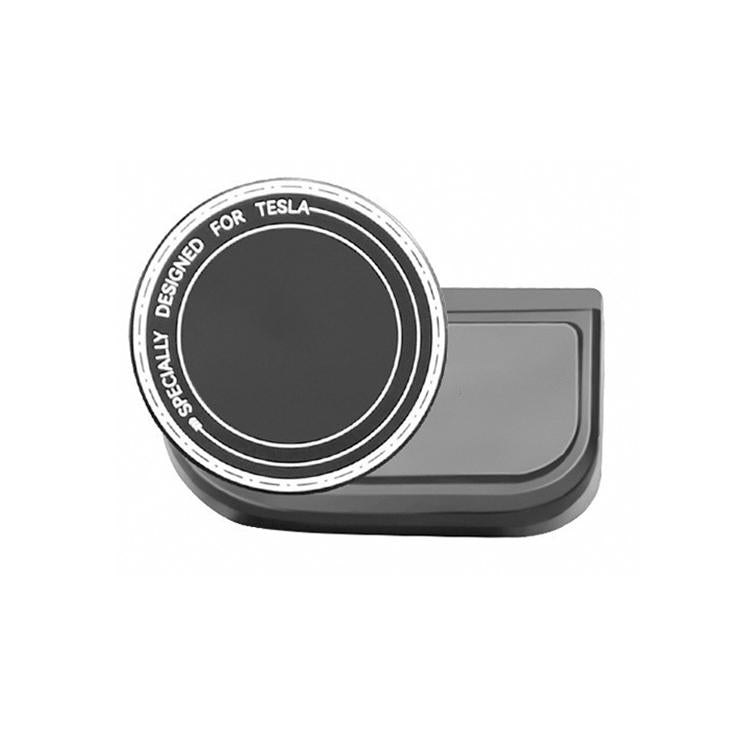 Dark gray magnetic dashboard phone holder base with circular badge plate
