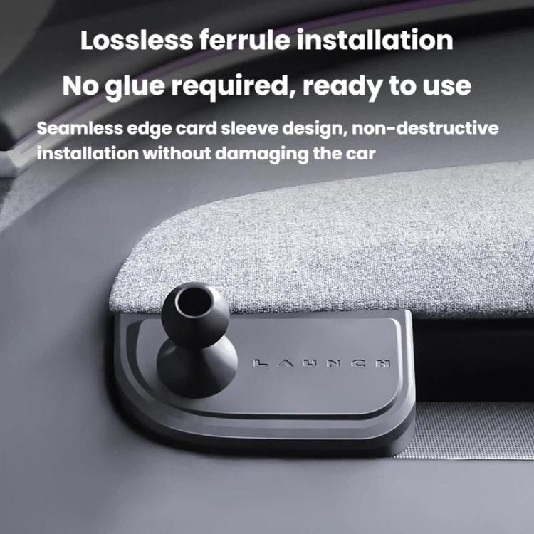 Gray magnetic dashboard phone holder base with black mounting stem