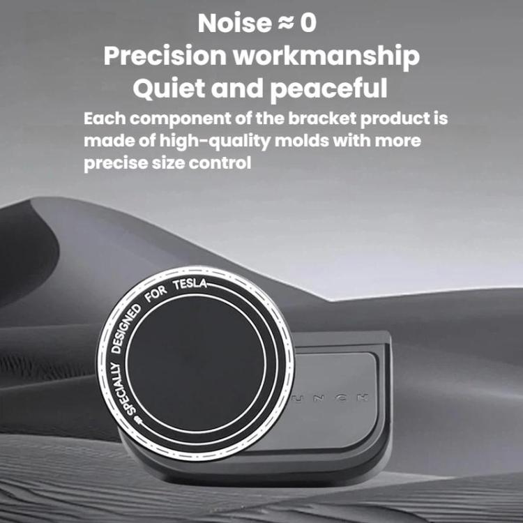 Black magnetic dashboard phone holder base with circular ring plate