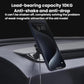 Magnetic dashboard phone holder with stand and base, holding a phone securely in place