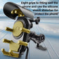 Motorcycle phone holder with sun visor, springy shock-absorbing cradle, and grip arms