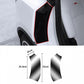 Black anti-scratch protective film set for rear inner door, curved precut panels