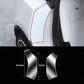 Clear rear inner door protective film set, curved precut pieces with size outlines
