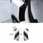 Black rear inner door protective film set, curved precut pieces with size outlines