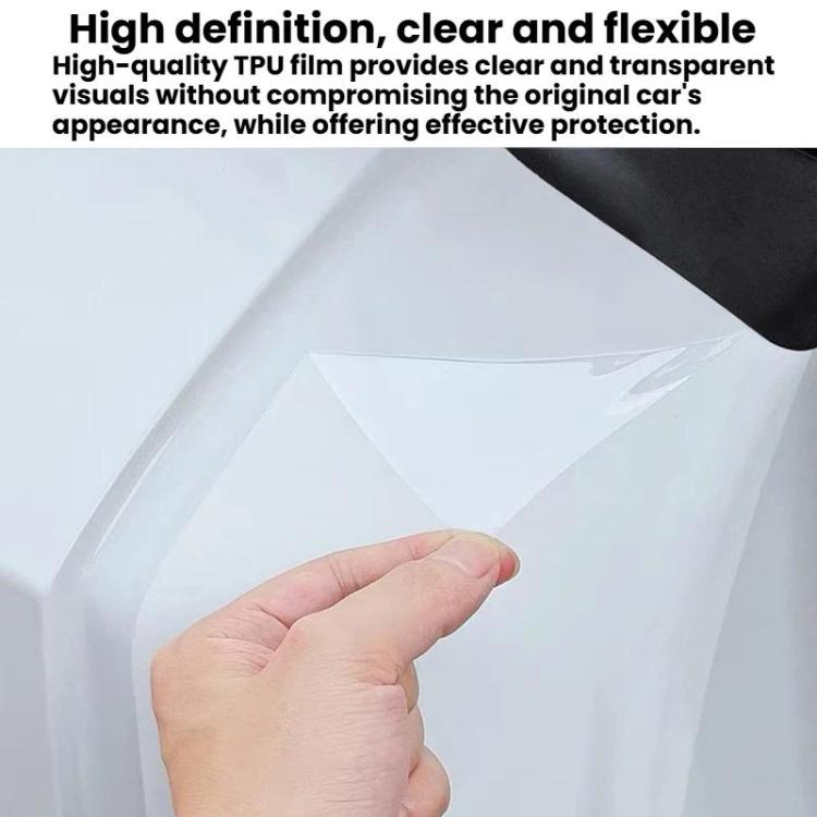 Clear TPU rear inner door protective film, flexible anti-scratch shield