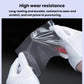 Car B-pillar protective film, hands positioning clear film on pillar for wear resistance