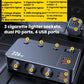 Car charger hub with three cigarette-lighter sockets, dual PD ports, and four USB ports