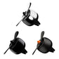 Car air vent air freshener ornament shown in multiple angles, with orange accent