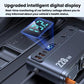 228W car cigarette lighter charger with digital voltage display, three outlets, USB ports