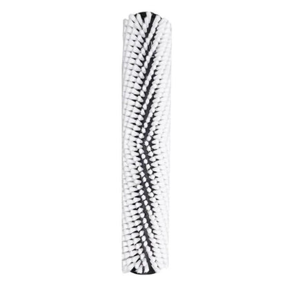 White soft bristle roller brush refill with black trim, for floor scrubber roller