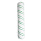 Green-striped microfiber roller brush refill with plush white backing